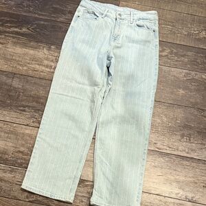 Old Navy Wide Leg Light Blue Striped Women's Jeans